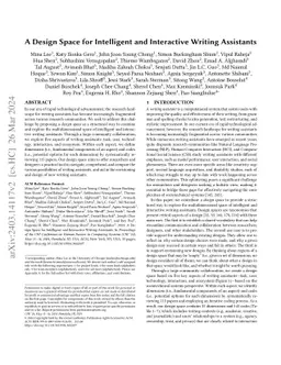 A Design Space for Intelligent and Interactive Writing Assistants