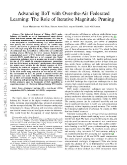 Advancing IIoT with Over-the-Air Federated Learning: The Role of
  Iterative Magnitude Pruning