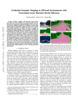 Evidential Semantic Mapping in Off-road Environments with
  Uncertainty-aware Bayesian Kernel Inference