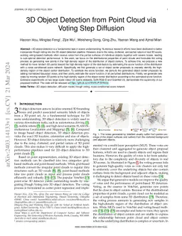 3D Object Detection from Point Cloud via Voting Step Diffusion