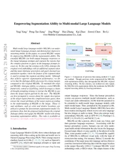 Empowering Segmentation Ability to Multi-modal Large Language Models