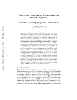 Unsupervised Audio-Visual Segmentation with Modality Alignment