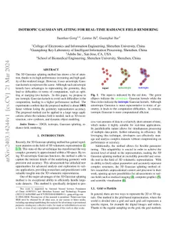 Isotropic Gaussian Splatting for Real-Time Radiance Field Rendering