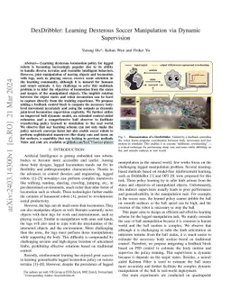 DexDribbler: Learning Dexterous Soccer Manipulation via Dynamic
  Supervision