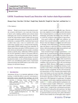 LDTR: Transformer-based Lane Detection with Anchor-chain Representation