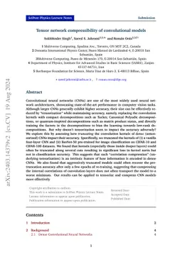 Tensor network compressibility of convolutional models