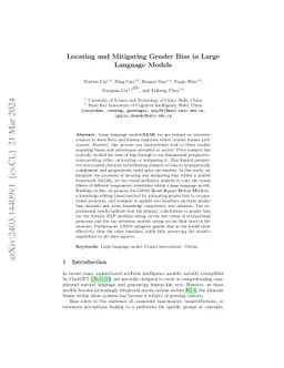 Locating and Mitigating Gender Bias in Large Language Models