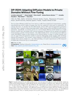 DP-RDM: Adapting Diffusion Models to Private Domains Without Fine-Tuning