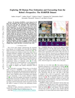 Exploring 3D Human Pose Estimation and Forecasting from the Robot's
  Perspective: The HARPER Dataset