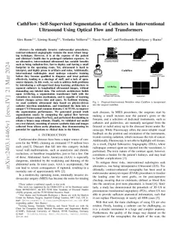 CathFlow: Self-Supervised Segmentation of Catheters in Interventional
  Ultrasound Using Optical Flow and Transformers