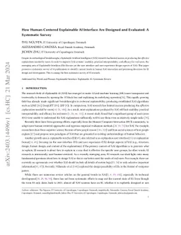 How Human-Centered Explainable AI Interface Are Designed and Evaluated:
  A Systematic Survey