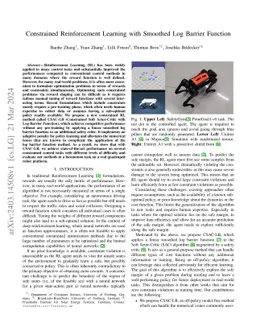Constrained Reinforcement Learning with Smoothed Log Barrier Function