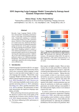 EDT: Improving Large Language Models' Generation by Entropy-based
  Dynamic Temperature Sampling