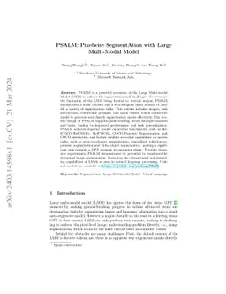 PSALM: Pixelwise SegmentAtion with Large Multi-Modal Model