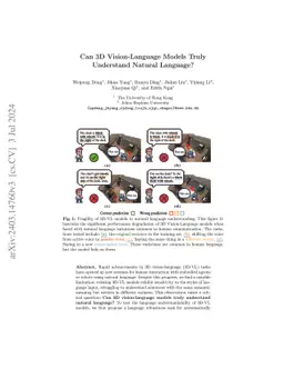 Can 3D Vision-Language Models Truly Understand Natural Language?