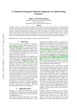 A Collection of Pragmatic-Similarity Judgments over Spoken Dialog
  Utterances