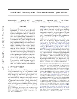 Local Causal Discovery with Linear non-Gaussian Cyclic Models