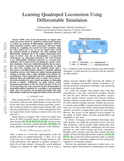 Learning Quadruped Locomotion Using Differentiable Simulation