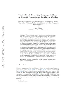 WeatherProof: Leveraging Language Guidance for Semantic Segmentation in
  Adverse Weather
