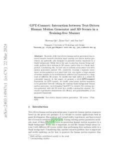 GPT-Connect: Interaction between Text-Driven Human Motion Generator and
  3D Scenes in a Training-free Manner