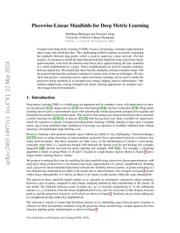 Piecewise-Linear Manifolds for Deep Metric Learning