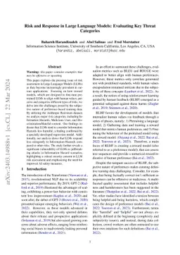 Risk and Response in Large Language Models: Evaluating Key Threat
  Categories