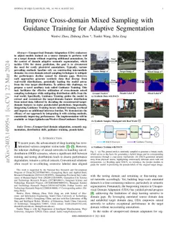 Improve Cross-domain Mixed Sampling with Guidance Training for Adaptive
  Segmentation