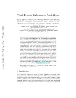 Vehicle Detection Performance in Nordic Region