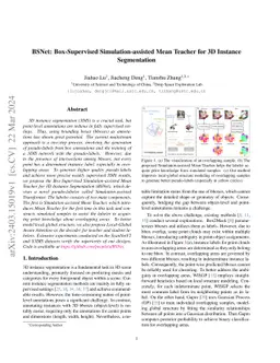BSNet: Box-Supervised Simulation-assisted Mean Teacher for 3D Instance
  Segmentation