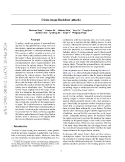 Clean-image Backdoor Attacks