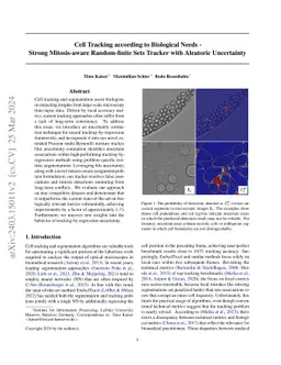 Cell Tracking according to Biological Needs -- Strong Mitosis-aware Multi-Hypothesis Tracker with Aleatoric Uncertainty