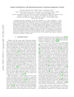 Image Classification with Rotation-Invariant Variational Quantum
  Circuits