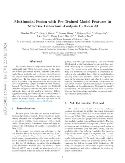 Multimodal Fusion with Pre-Trained Model Features in Affective Behaviour
  Analysis In-the-wild