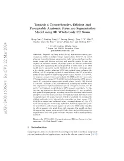 Towards a Comprehensive, Efficient and Promptable Anatomic Structure
  Segmentation Model using 3D Whole-body CT Scans