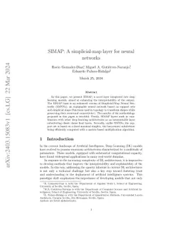 SIMAP: A simplicial-map layer for neural networks