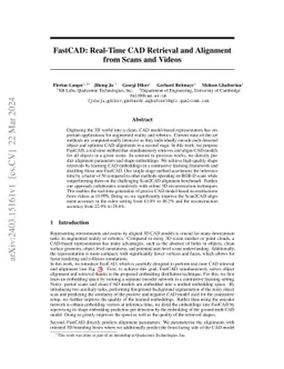 FastCAD: Real-Time CAD Retrieval and Alignment from Scans and Videos