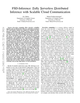 FSD-Inference: Fully Serverless Distributed Inference with Scalable
  Cloud Communication
