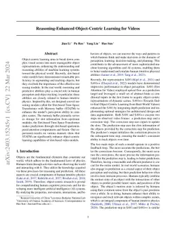 Reasoning-Enhanced Object-Centric Learning for Videos