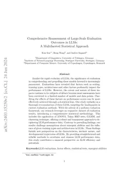 Comprehensive Reassessment of Large-Scale Evaluation Outcomes in LLMs: A
  Multifaceted Statistical Approach
