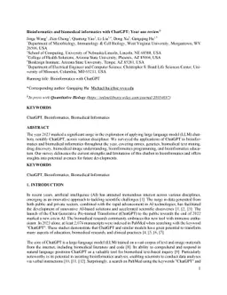 Bioinformatics and Biomedical Informatics with ChatGPT: Year One Review