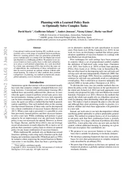 Planning with a Learned Policy Basis to Optimally Solve Complex Tasks