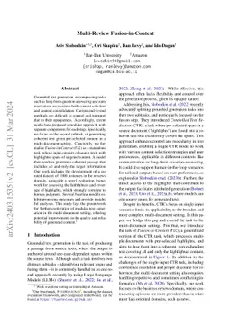 Multi-Review Fusion-in-Context