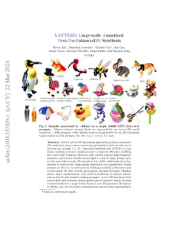 LATTE3D: Large-scale Amortized Text-To-Enhanced3D Synthesis