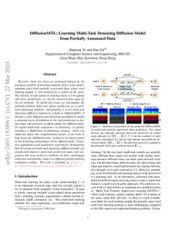 DiffusionMTL: Learning Multi-Task Denoising Diffusion Model from
  Partially Annotated Data