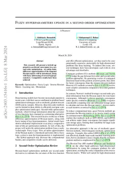 Fuzzy hyperparameters update in a second order optimization