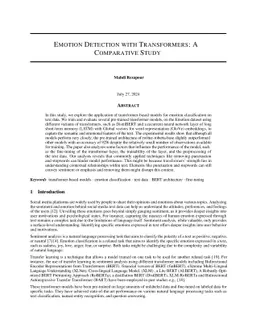 Emotion Detection with Transformers: A Comparative Study