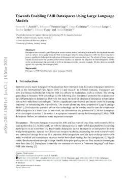 Towards Enabling FAIR Dataspaces Using Large Language Models