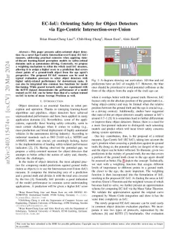 EC-IoU: Orienting Safety for Object Detectors via Ego-Centric Intersection-over-Union