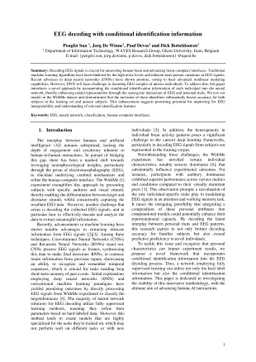 EEG decoding with conditional identification information