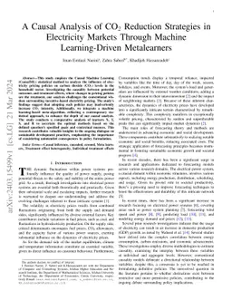 A Causal Analysis of CO2 Reduction Strategies in Electricity Markets
  Through Machine Learning-Driven Metalearners
